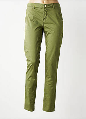 Pantalon chino stretch taille normale vert LOLA ESPELETA femme