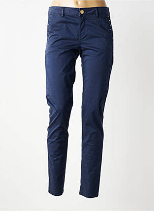 Pantalon chino stretch taille normale bleu LOLA ESPELETA femme