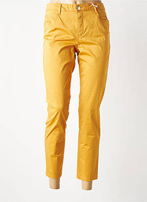 Pantalon slim tissage popeline taille normale jaune LOLA ESPELETA femme