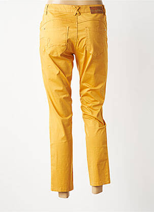 Pantalon slim tissage popeline taille normale jaune LOLA ESPELETA femme