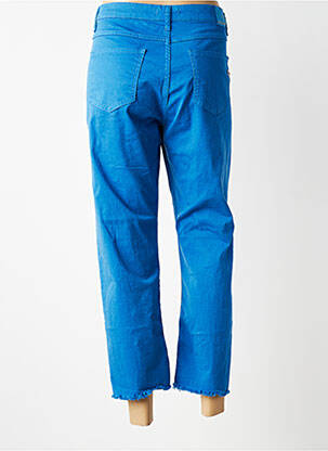 Jeans coupe droite finition bord franc taille normale bleu PLEASE femme