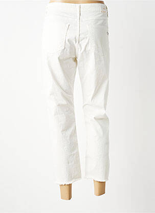 Jeans coupe droite finition bord franc taille normale beige PLEASE femme