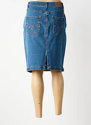 Jupe mi-longue coupe droite bleu CREAM femme