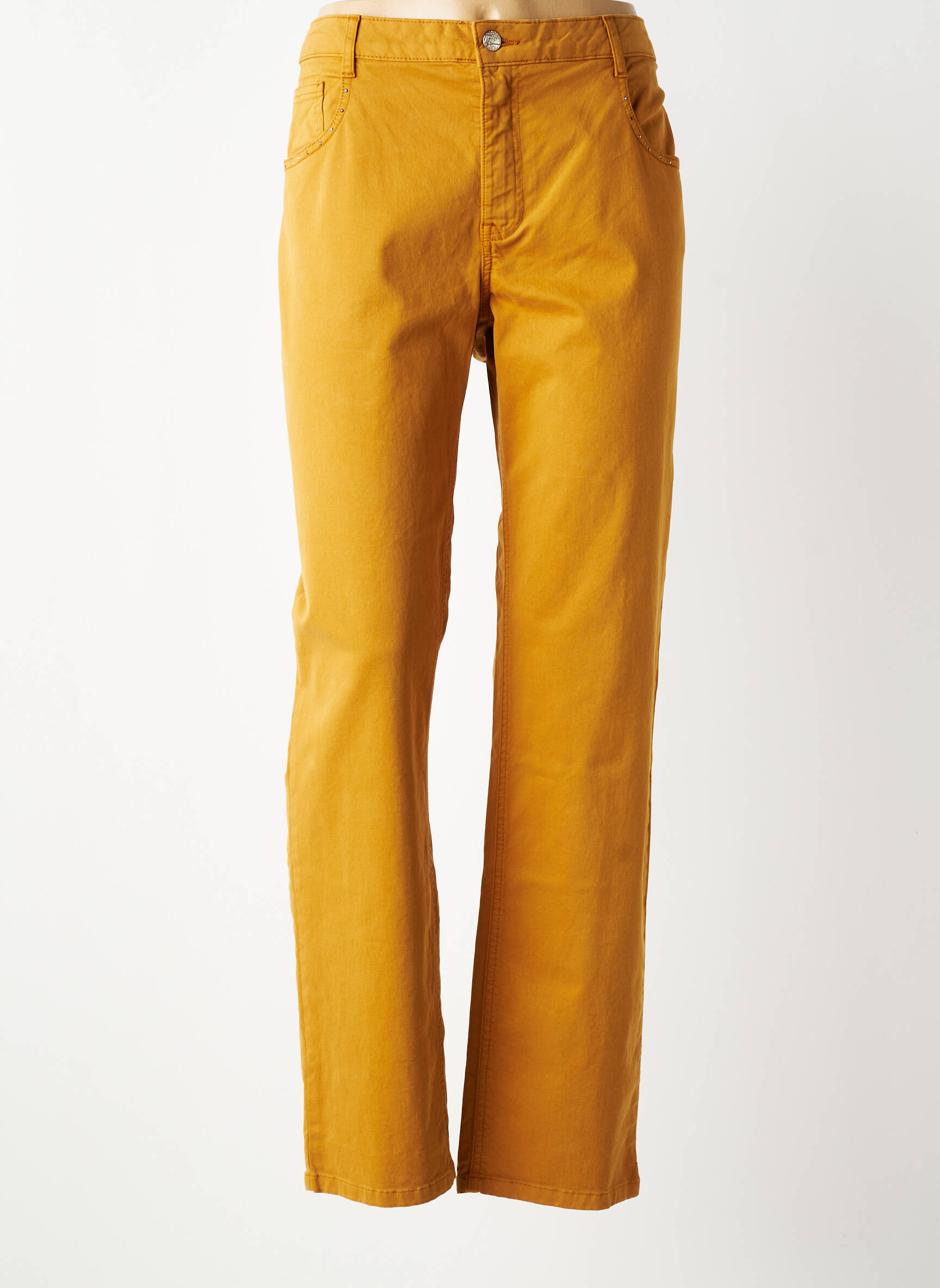 Jeans coupe droite stretch taille normale jaune LOLA ESPELETA femme