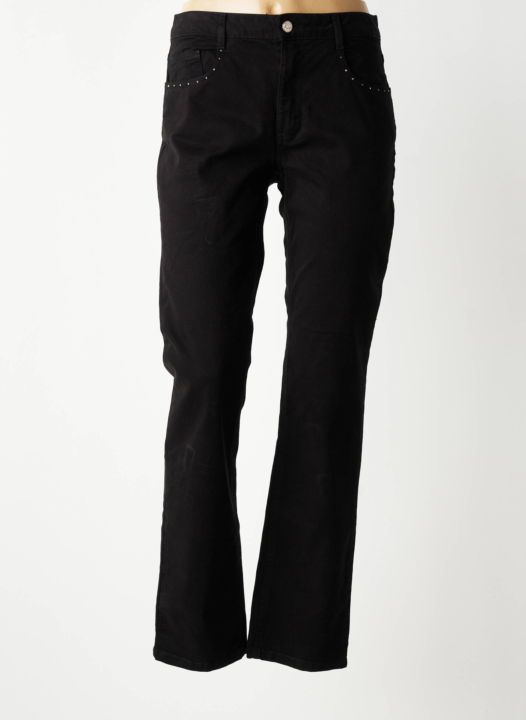 Jeans coupe droite stretch taille normale noir LOLA ESPELETA femme