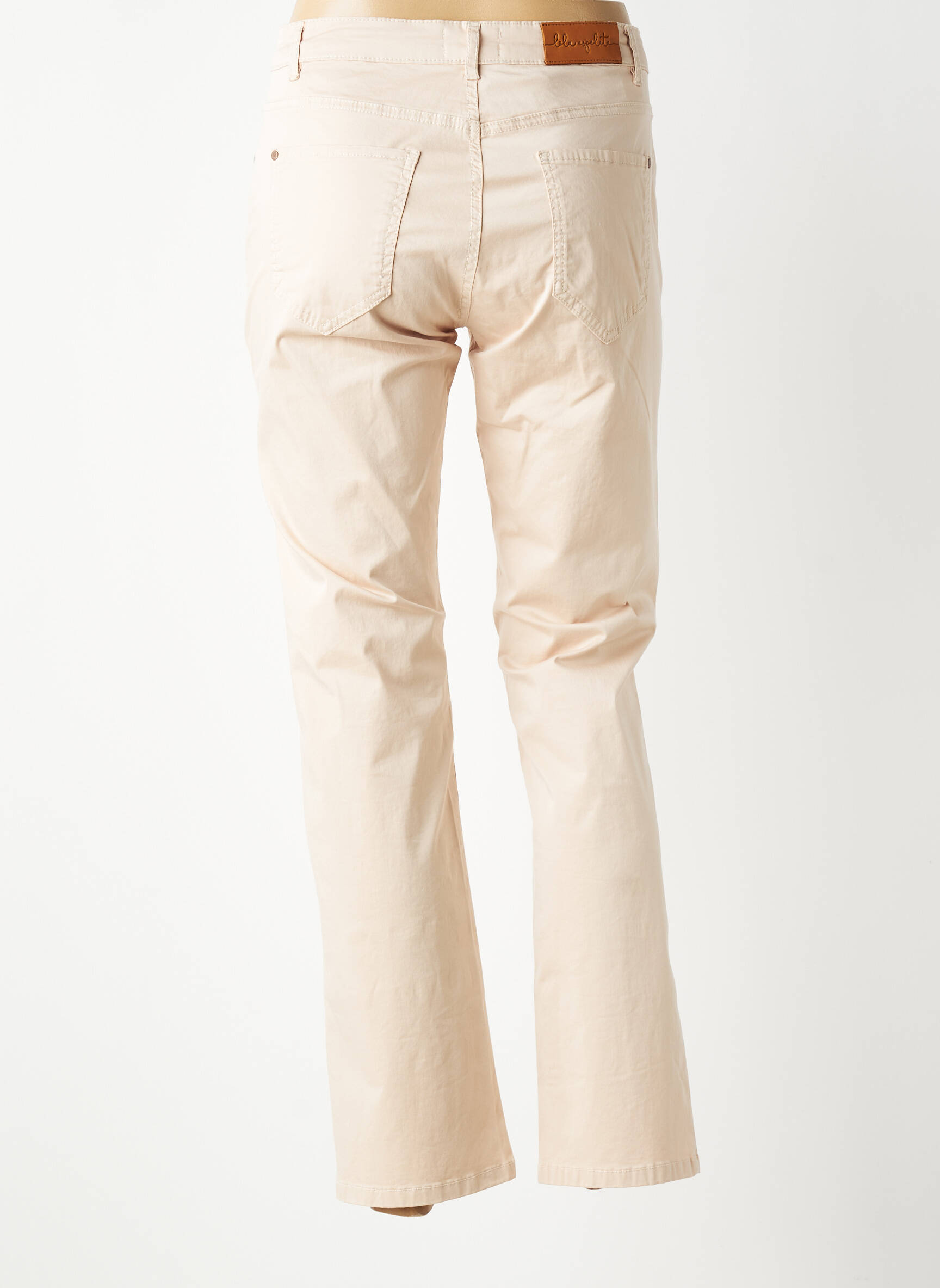 Pantalon slim tissage popeline taille normale beige LOLA ESPELETA femme