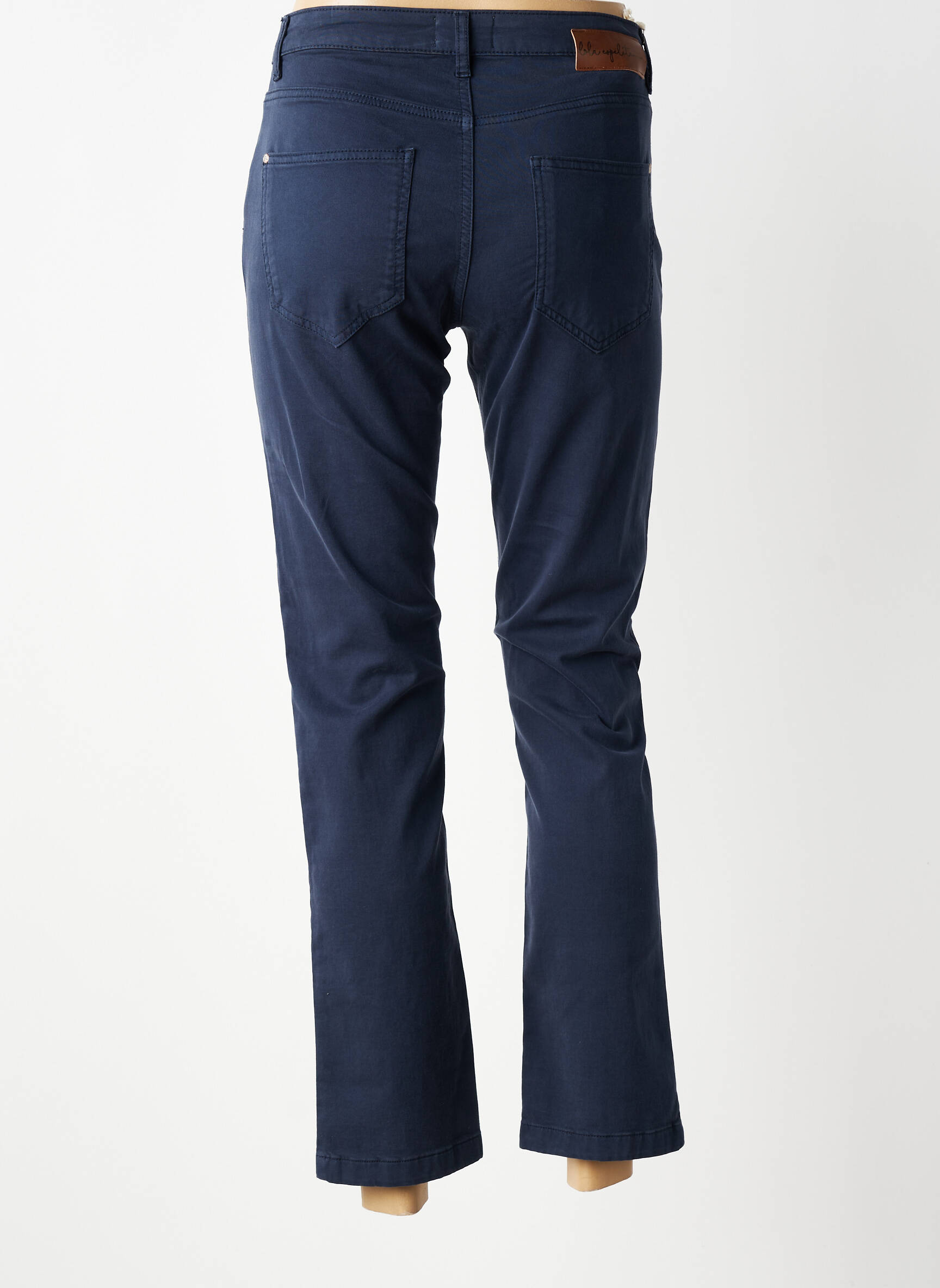 Pantalon slim tissage popeline taille normale bleu LOLA ESPELETA femme