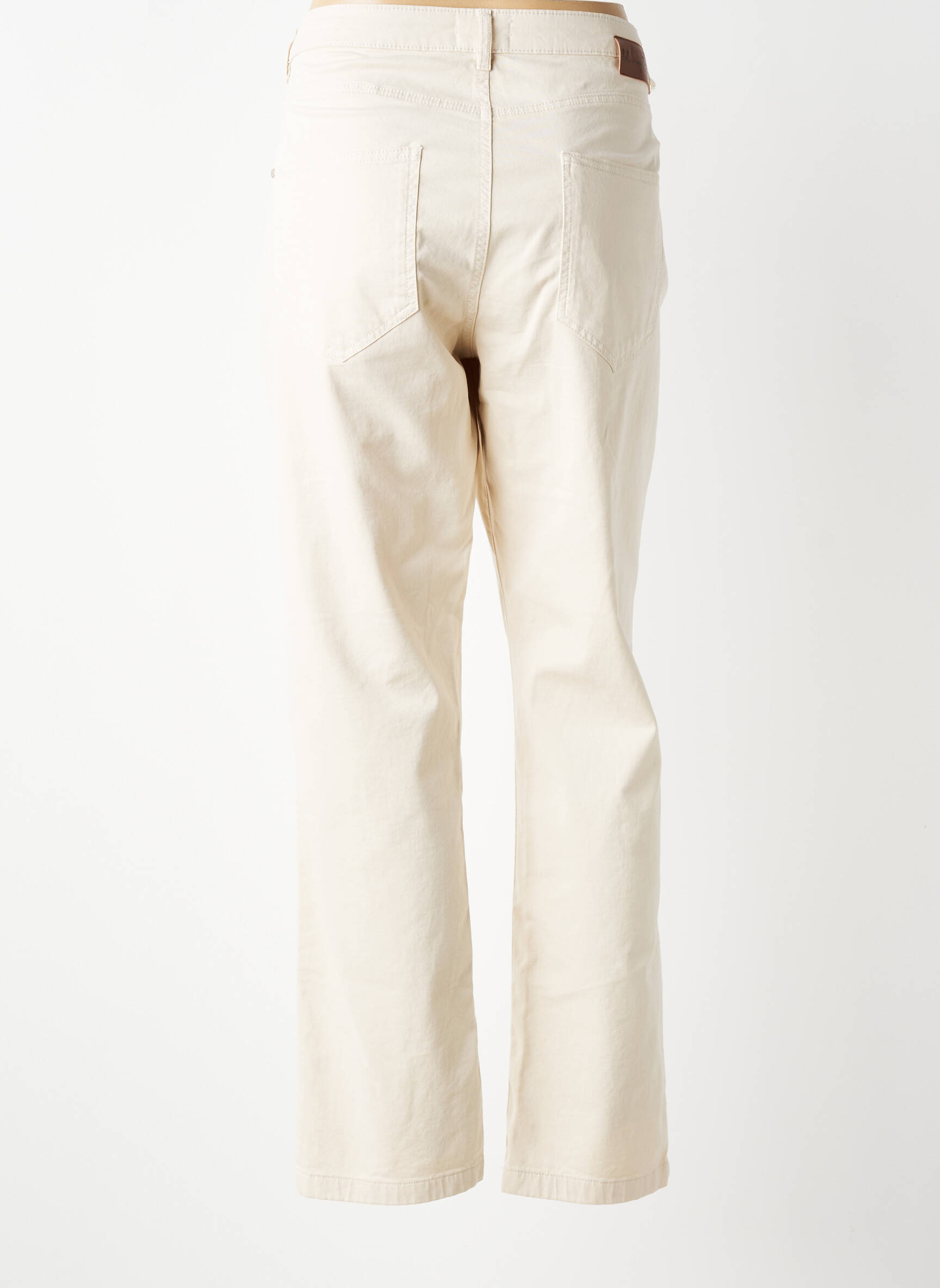 Pantalon slim tissage popeline taille normale beige LOLA ESPELETA femme