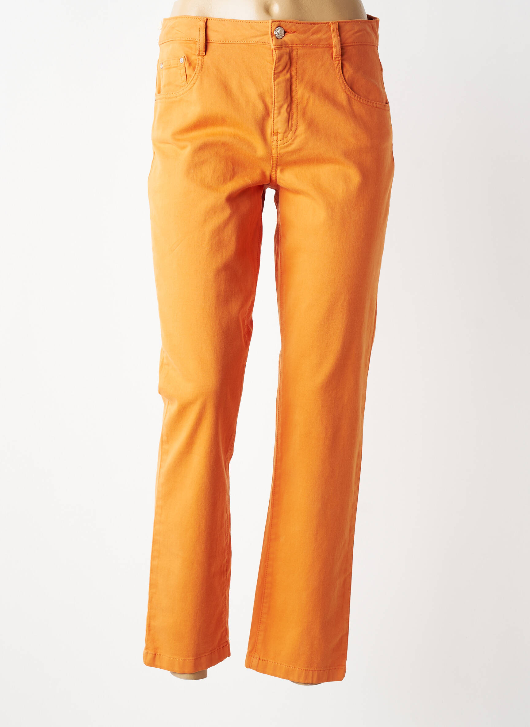Jeans coupe slim stretch taille normale orange LOLA ESPELETA femme