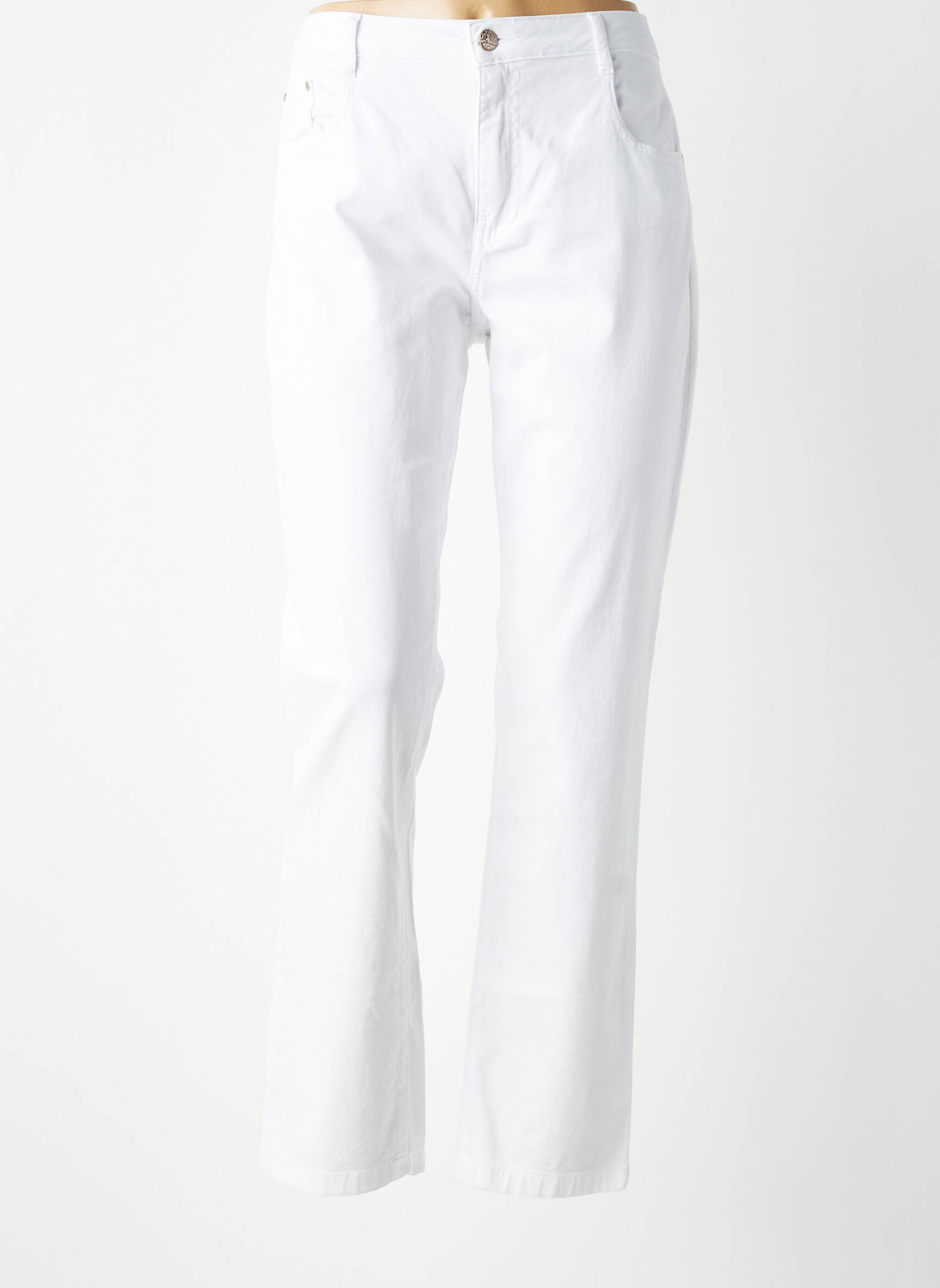 Jeans coupe slim stretch taille normale blanc LOLA ESPELETA femme