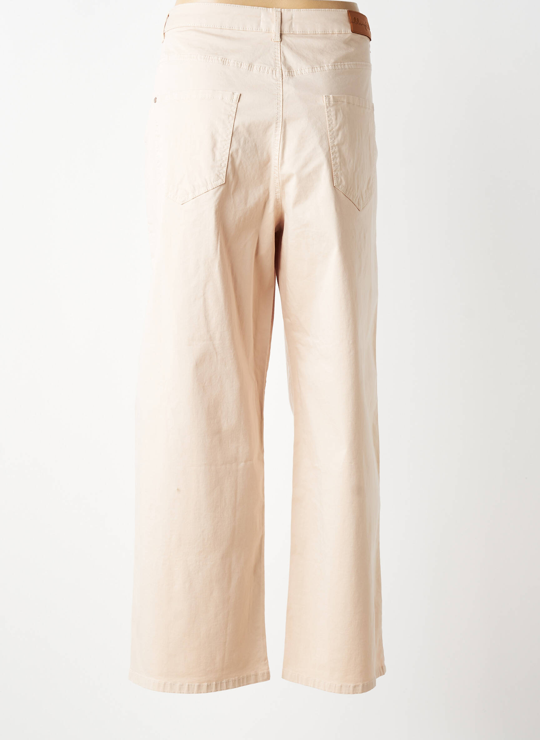 Pantalon large tissage popeline taille normale beige LOLA ESPELETA femme