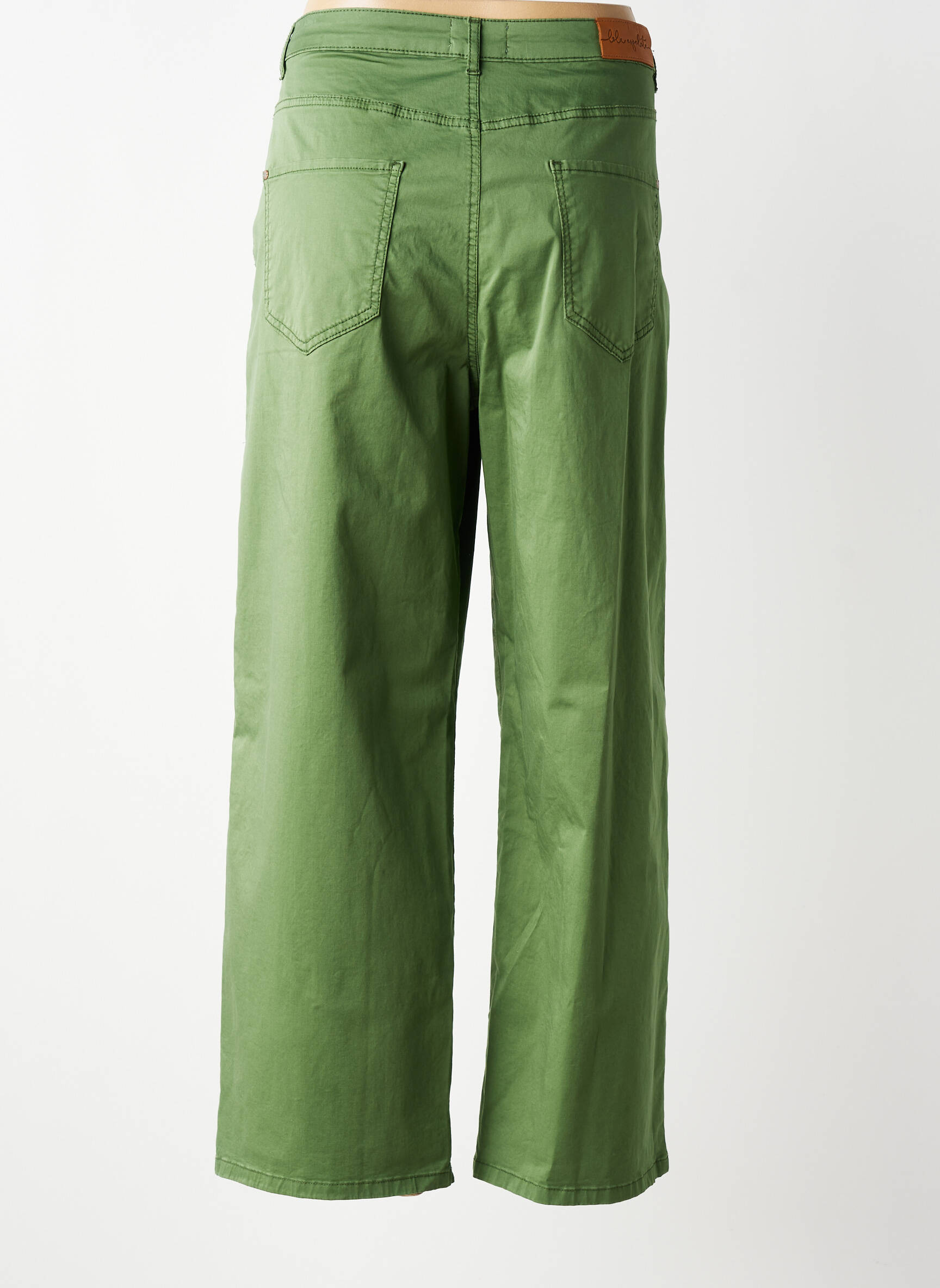 Pantalon large tissage popeline taille normale vert LOLA ESPELETA femme