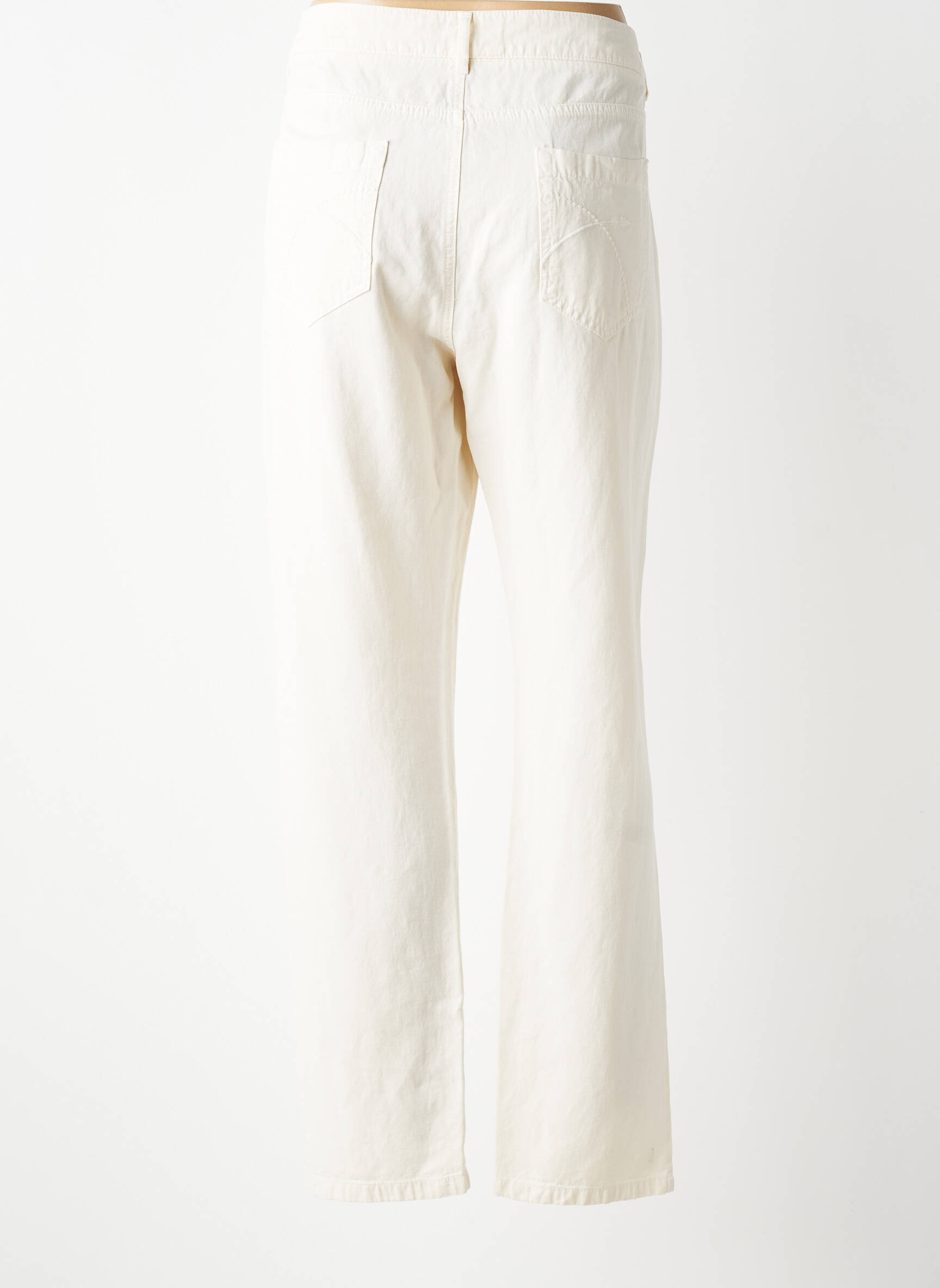 Pantalon droit tissage popeline taille normale beige LOLA ESPELETA femme