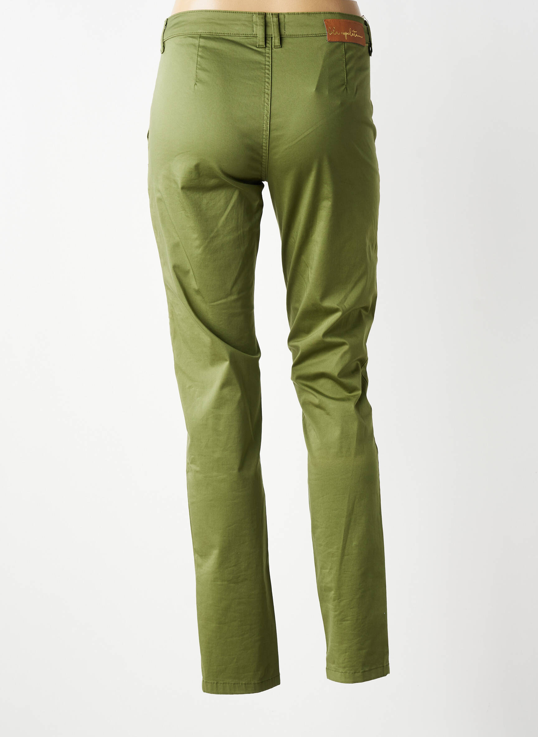 Pantalon chino stretch taille normale vert LOLA ESPELETA femme