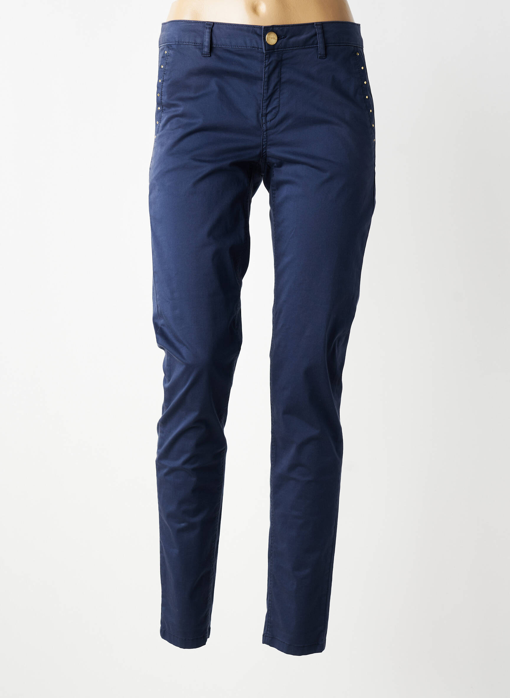 Pantalon chino stretch taille normale bleu LOLA ESPELETA femme