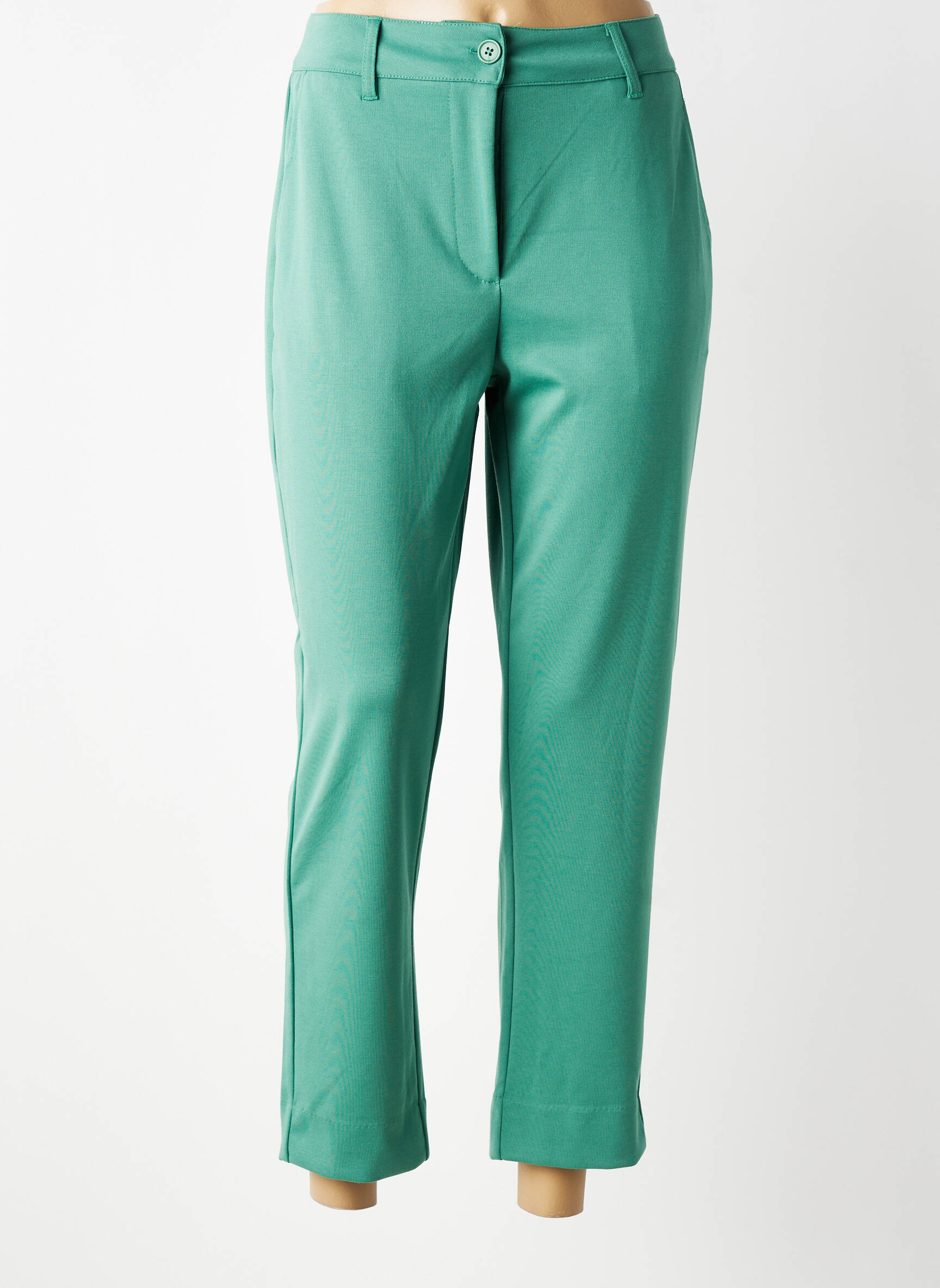 Pantalon slim stretch taille normale vert SOAKED IN LUXURY femme