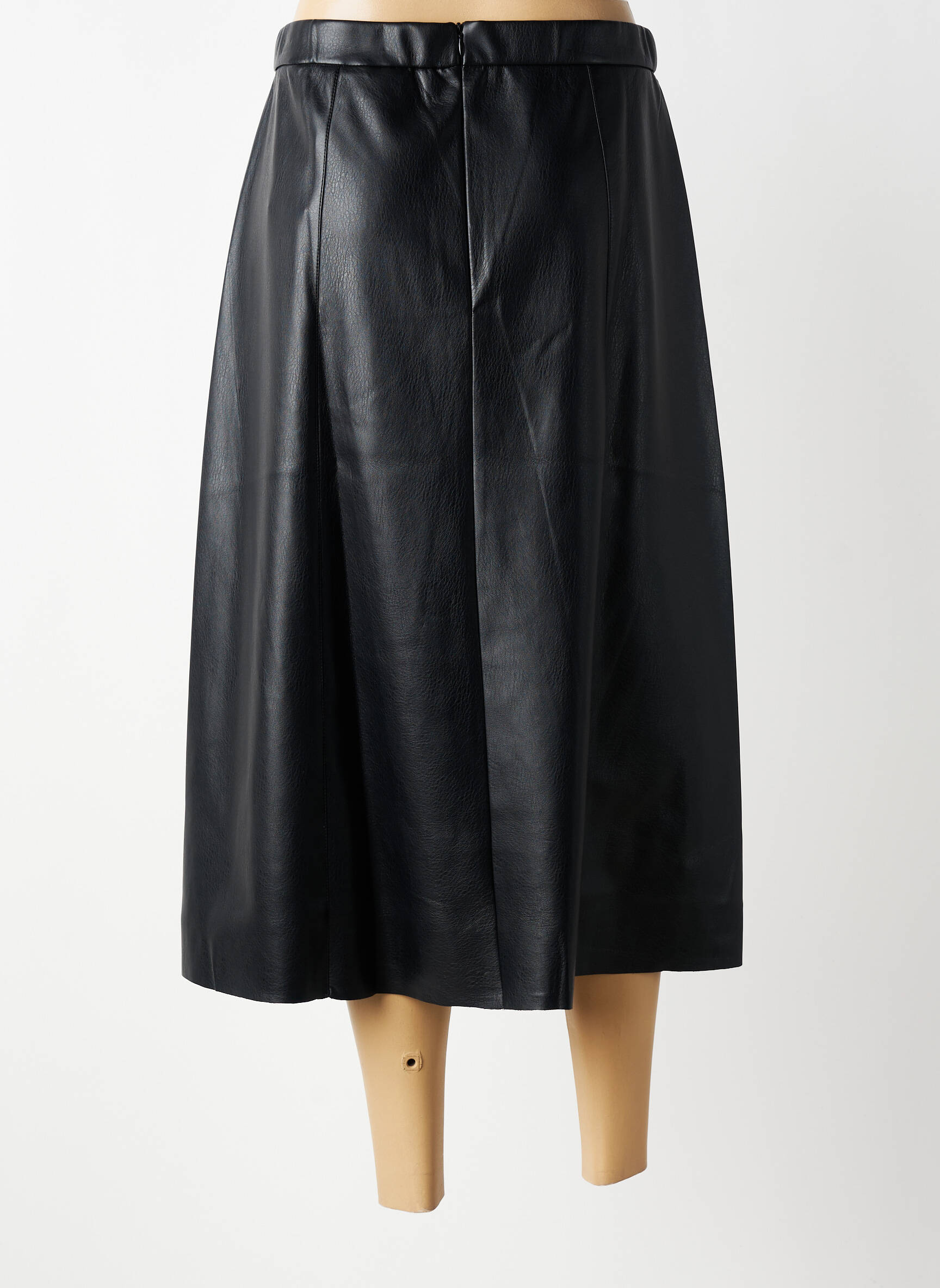 Jupe longue fermeture zippée au dos noir CREAM femme