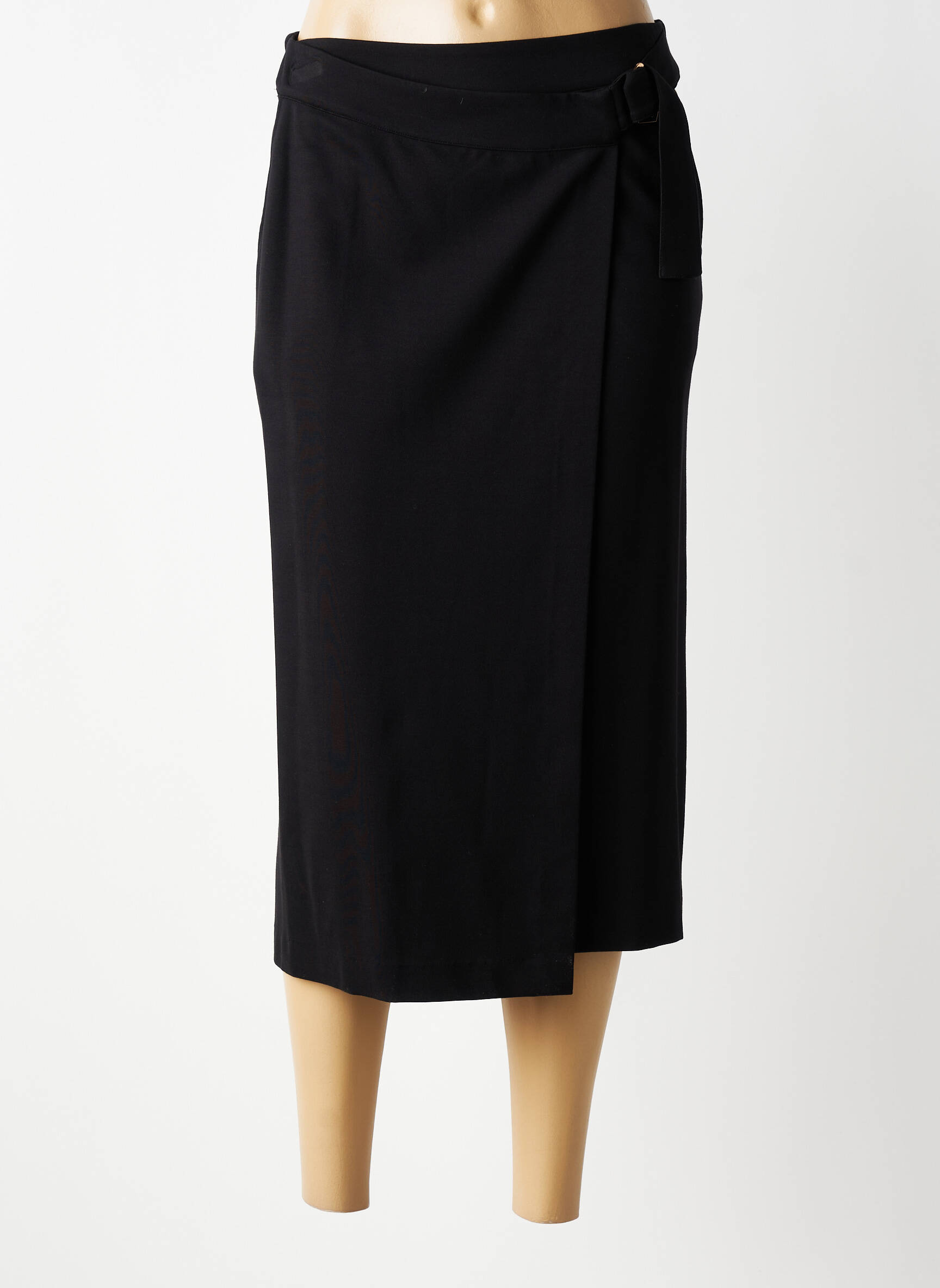 Jupe mi-longue stretch noir LOLA ESPELETA femme
