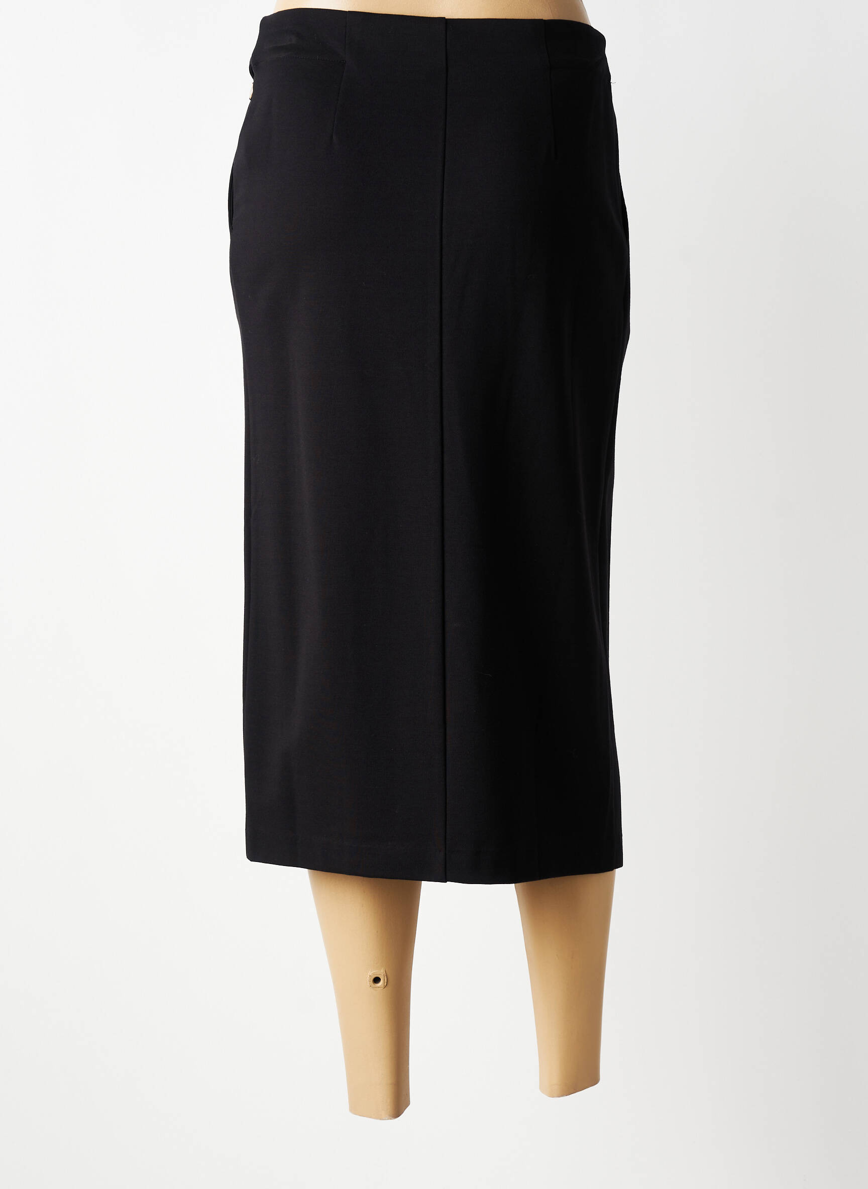 Jupe mi-longue stretch noir LOLA ESPELETA femme