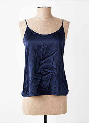 Top/caraco tissage satiné bleu OSCALITO femme
