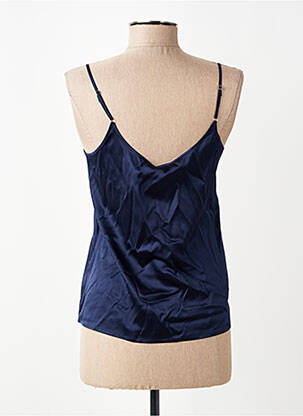Top/caraco tissage satiné bleu OSCALITO femme