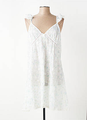 Nuisette/combinette légère et transparente blanc PLUTO femme