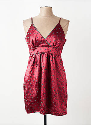Nuisette/combinette effet matière satinée rouge PEPITA femme
