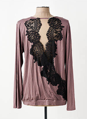 Top stretch manches longues violet COEMI femme