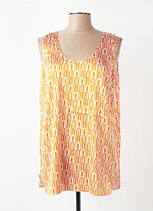 Top imprimé fantaisie sans manche orange HERZEN'S ANGELEGENHEIT femme