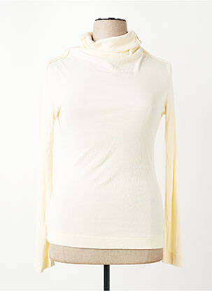 Pull col roulé coupe cintrée manches longues beige CHLOE femme
