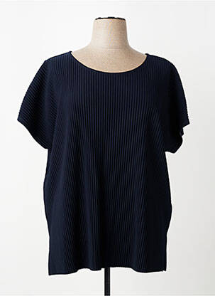 Top stretch manches courtes bleu JOSEPH RIBKOFF femme