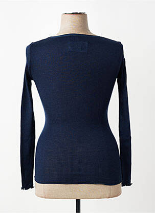 Pull col v manches longues bleu VITTORIA femme