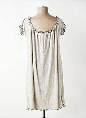 Chemise de nuit imprimé rayures gris ALBA BARGIACCHI femme