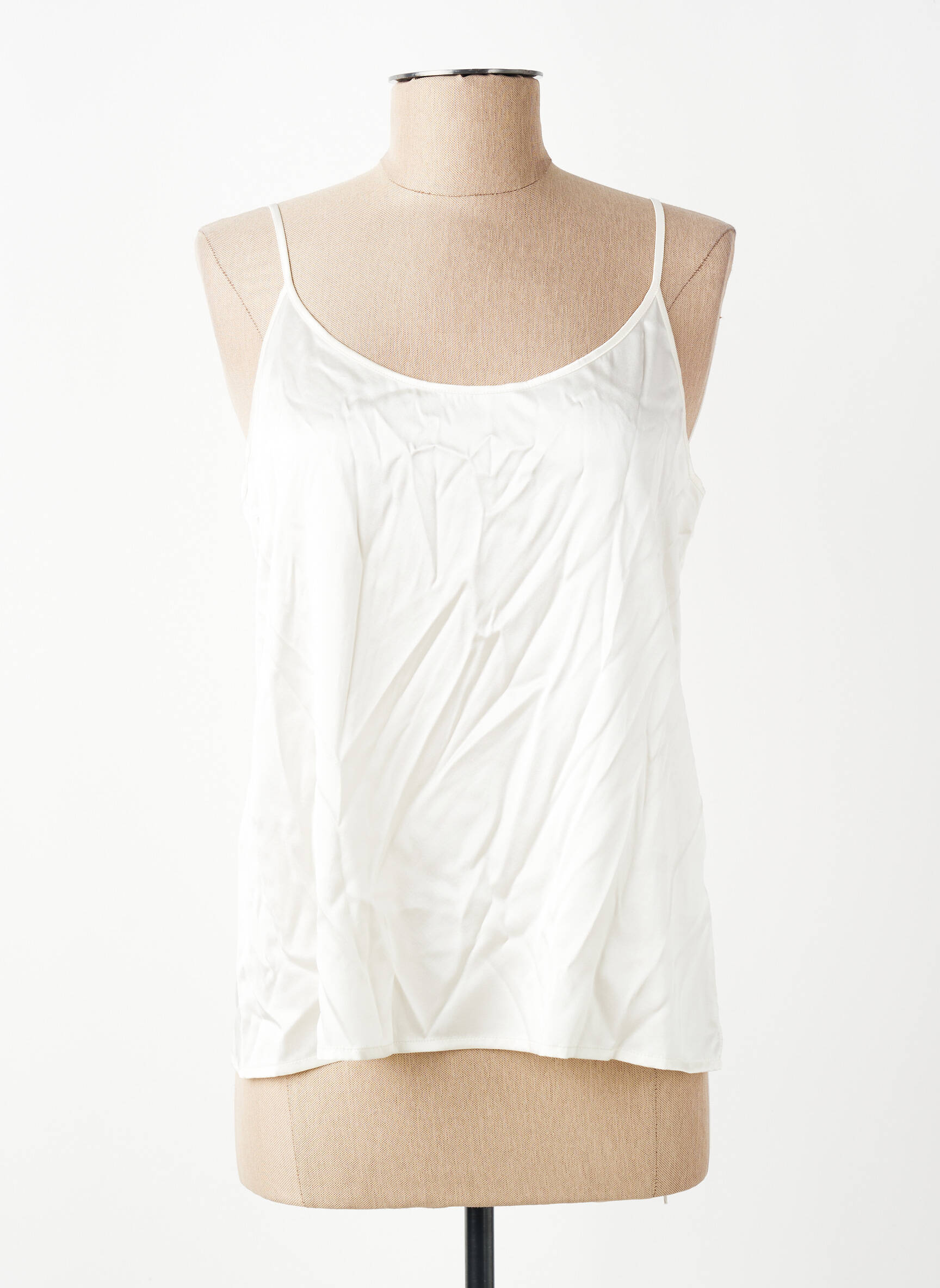 Top/caraco tissage satiné blanc OSCALITO femme
