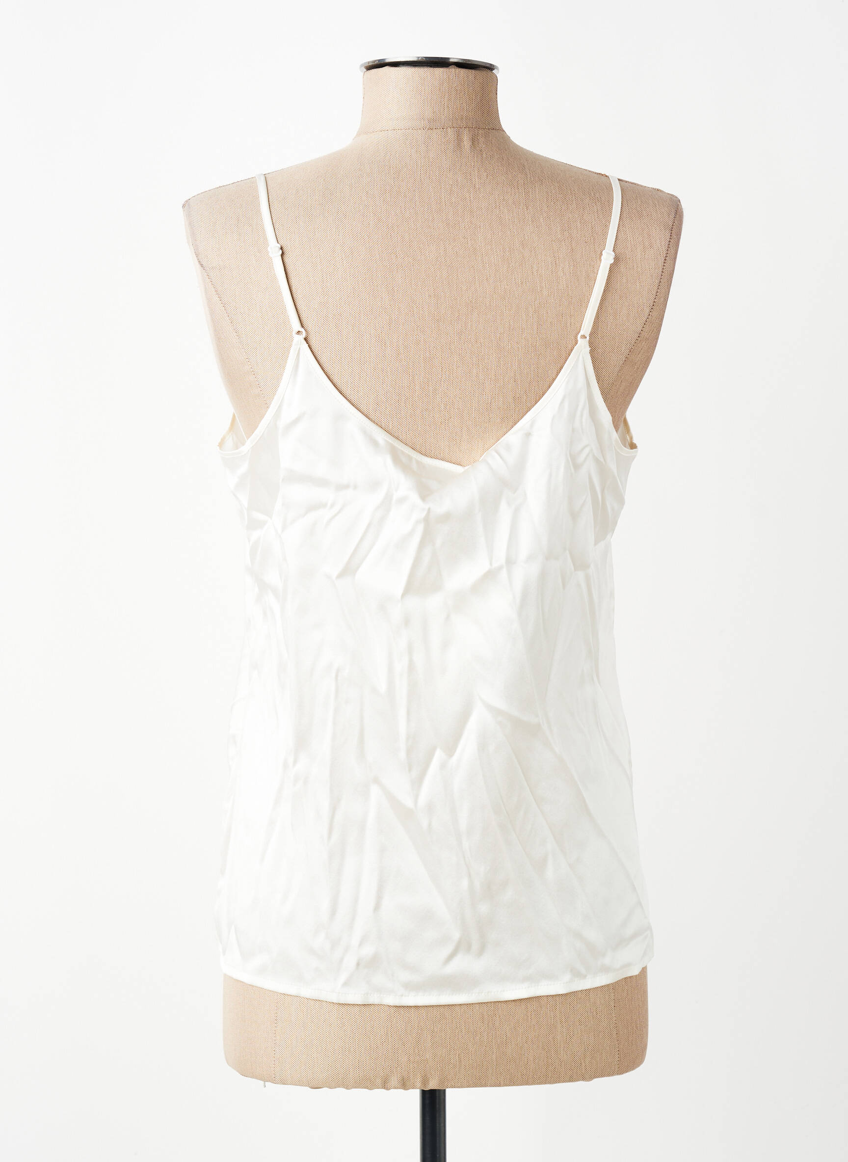 Top/caraco tissage satiné blanc OSCALITO femme