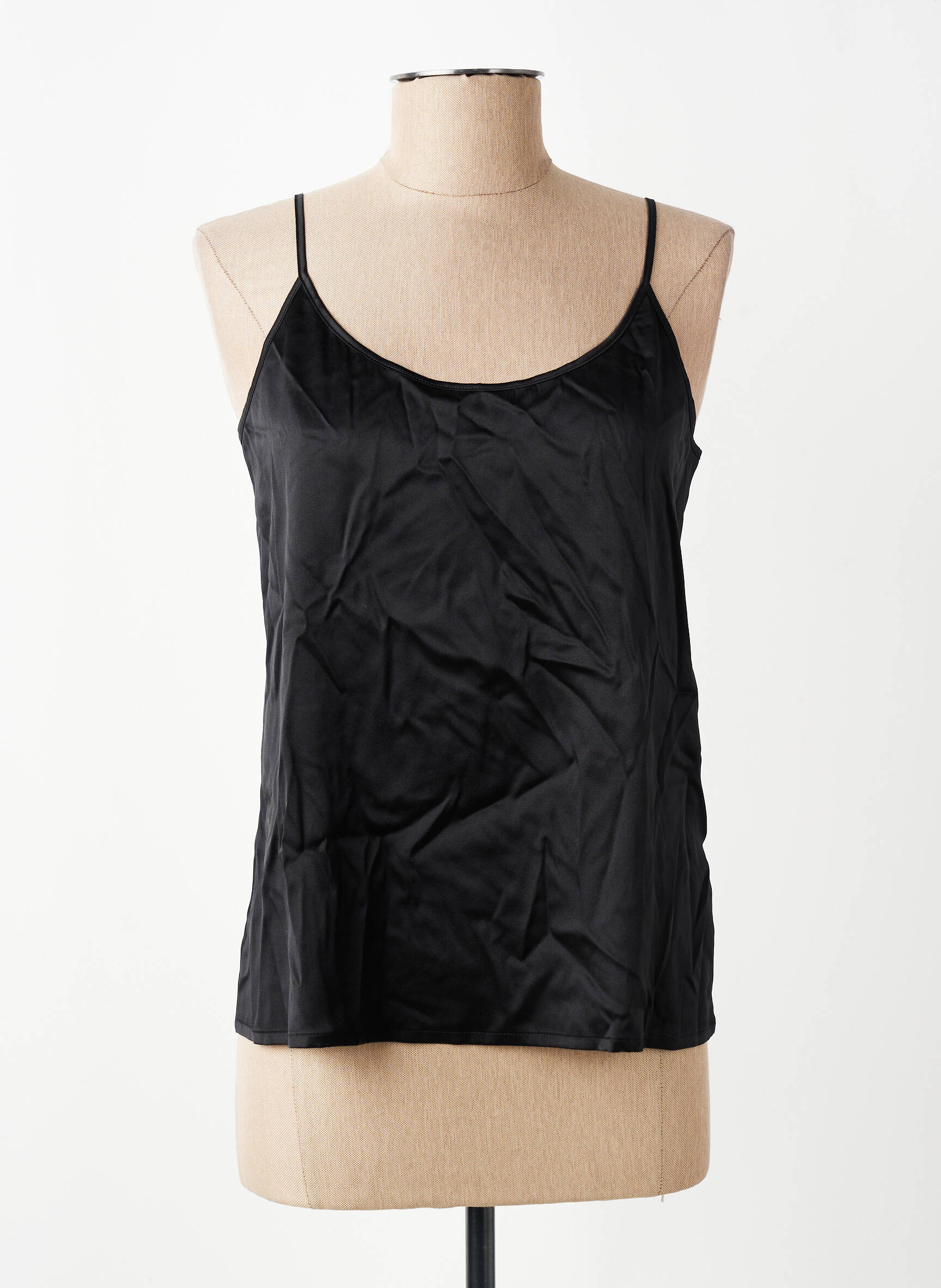 Top/caraco tissage satiné noir OSCALITO femme
