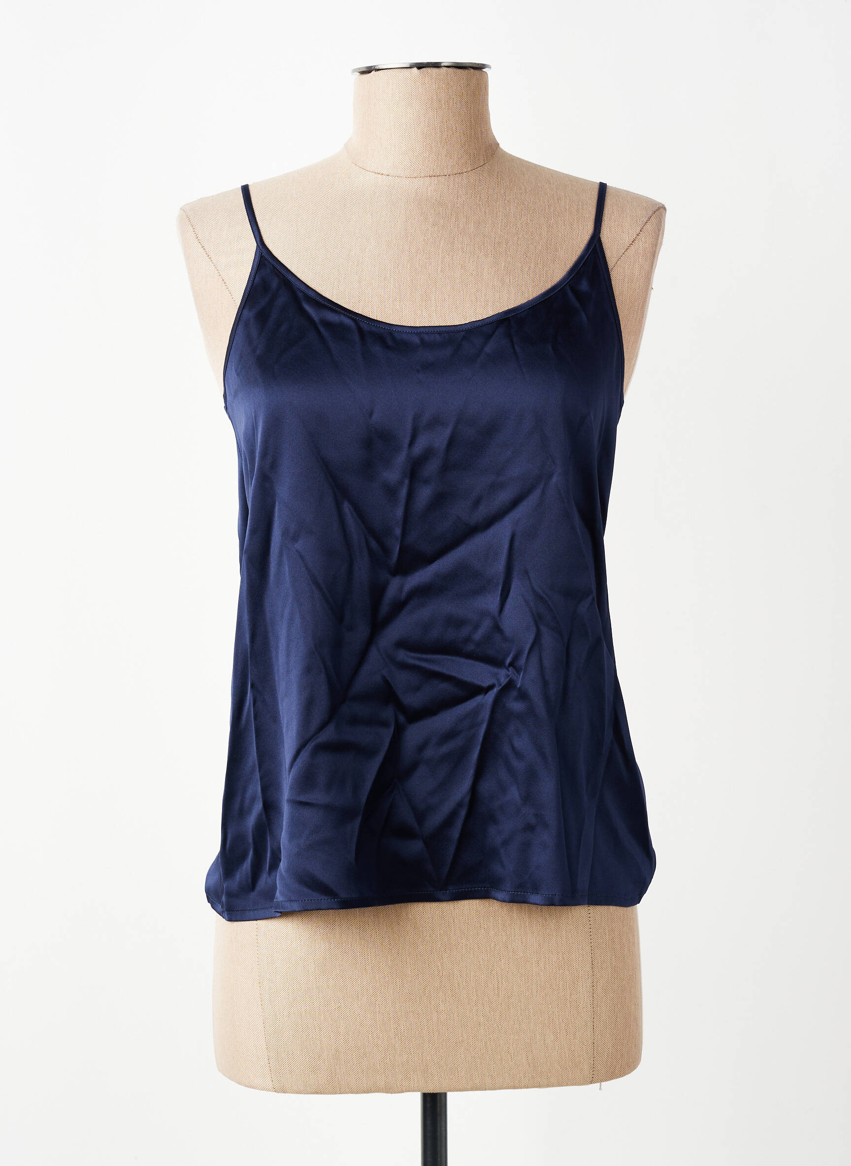 Top/caraco tissage satiné bleu OSCALITO femme