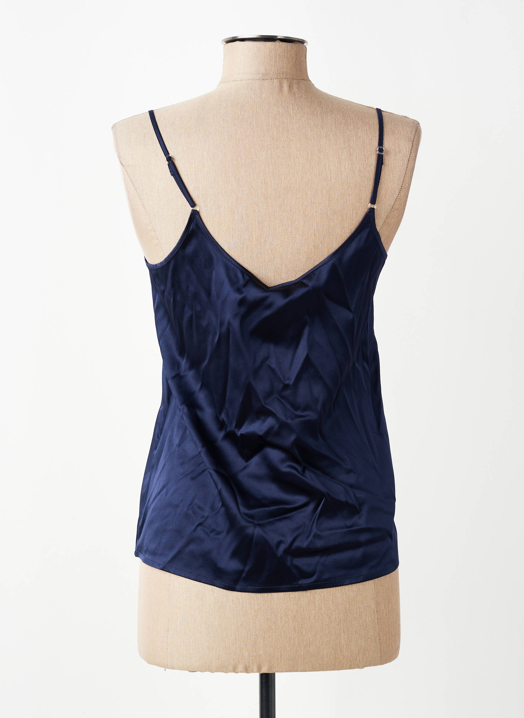 Top/caraco tissage satiné bleu OSCALITO femme