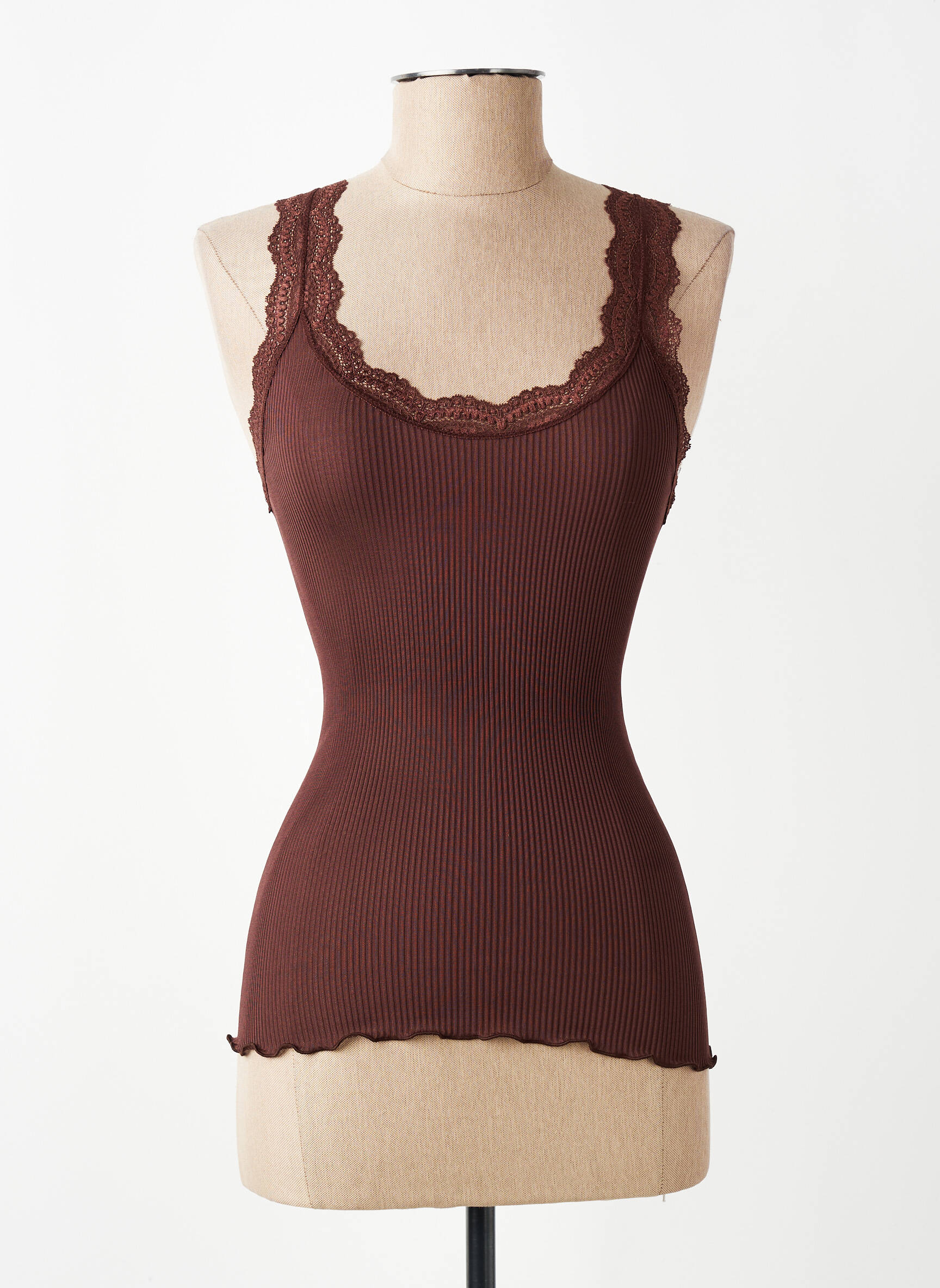 Top/caraco stretch marron OSCALITO femme