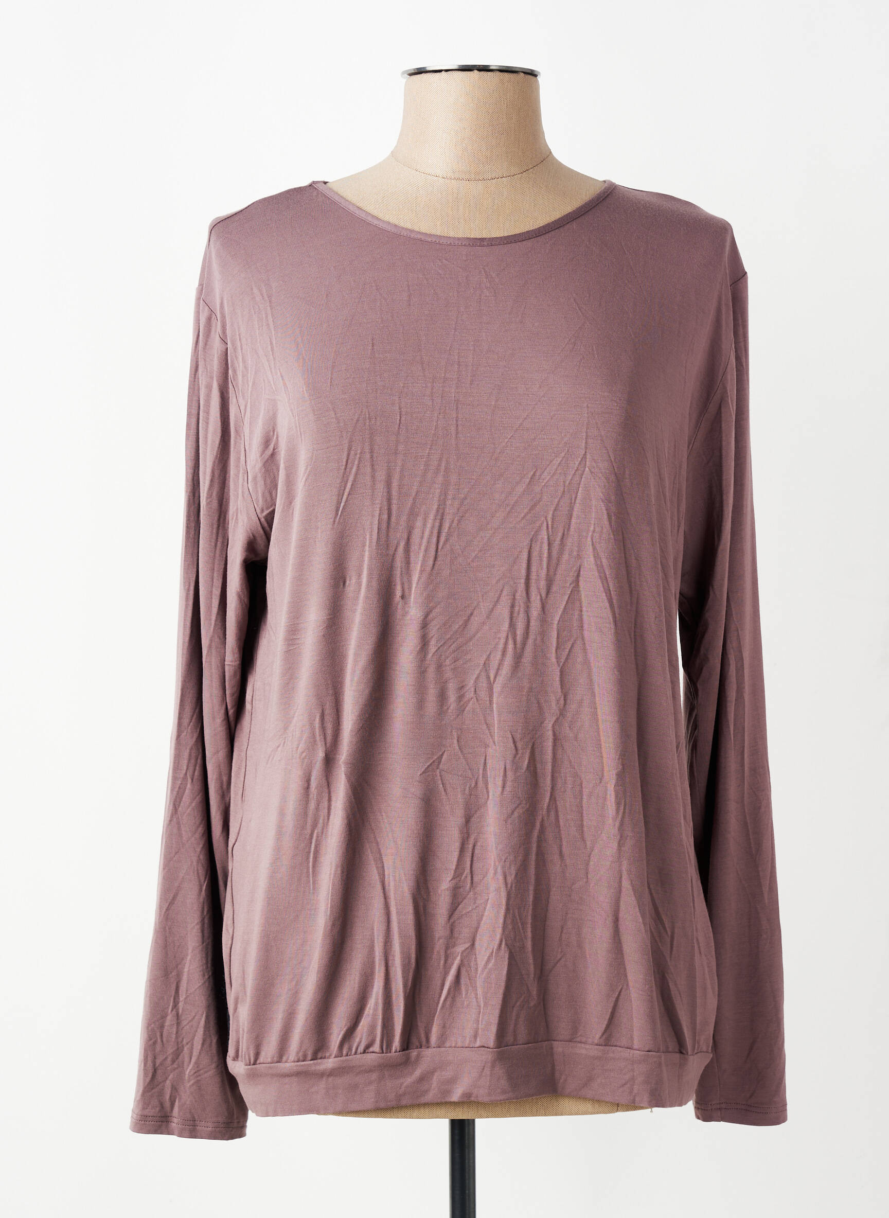 Top stretch manches longues violet COEMI femme