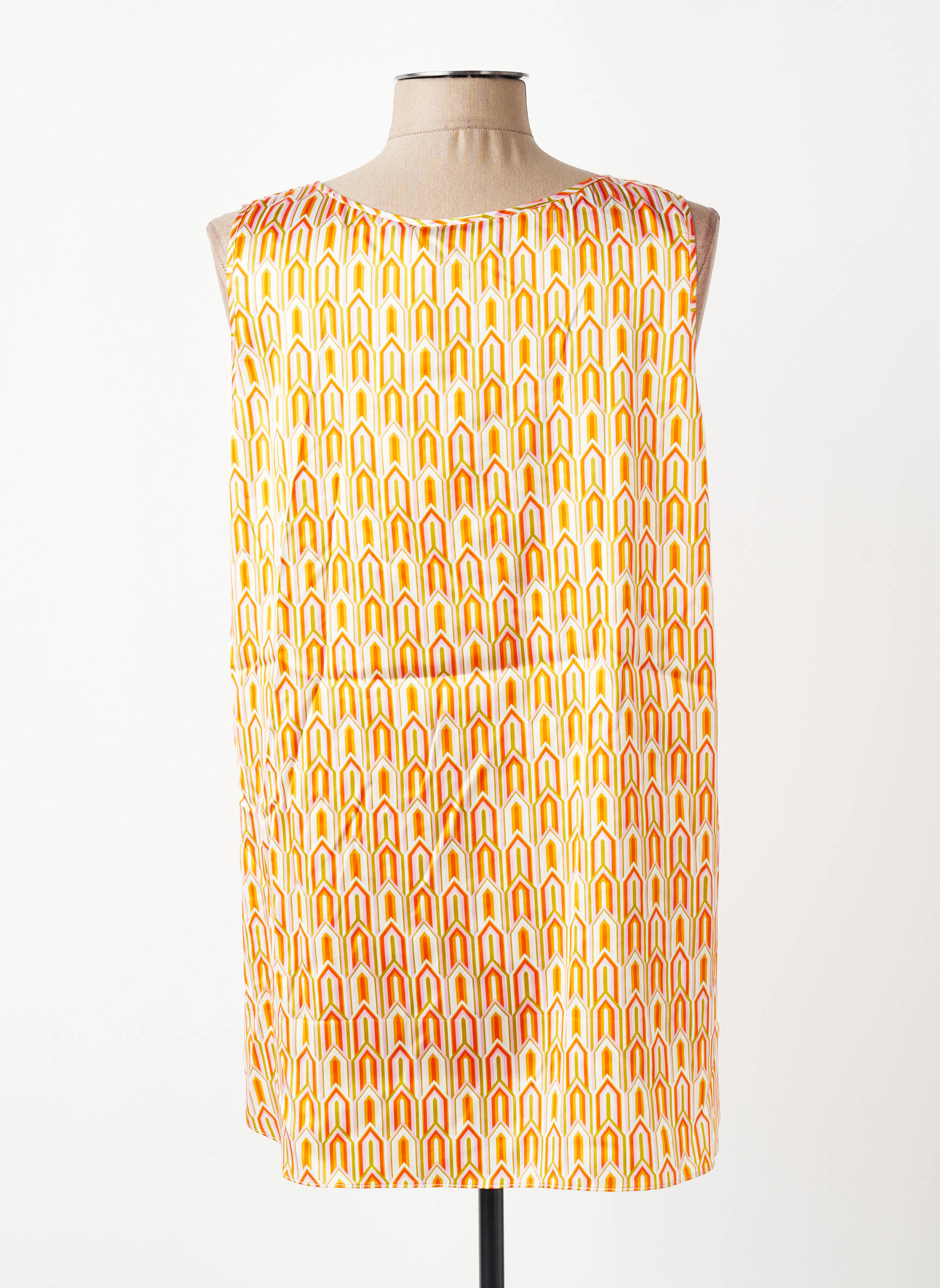 Top imprimé fantaisie sans manche orange HERZEN'S ANGELEGENHEIT femme