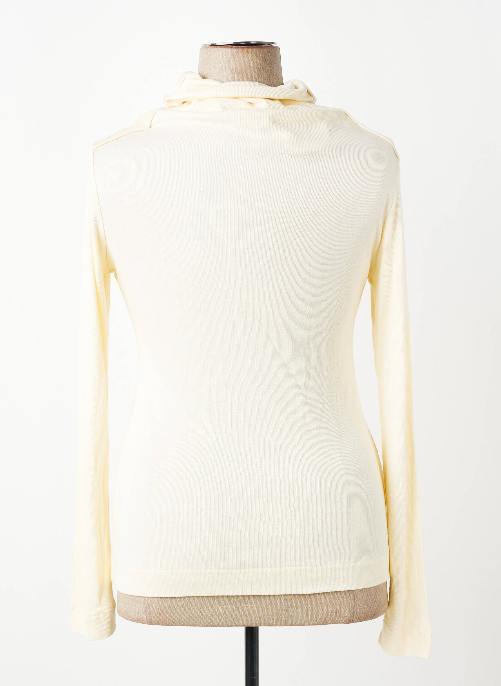 Pull col roulé coupe cintrée manches longues beige CHLOE femme