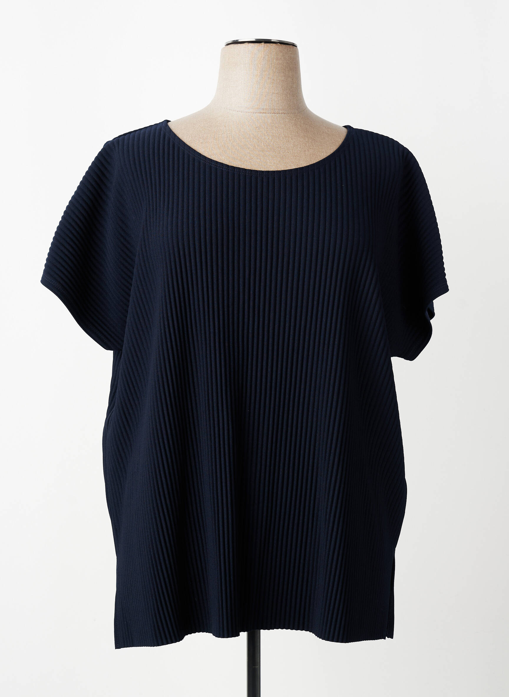 Top stretch manches courtes bleu JOSEPH RIBKOFF femme