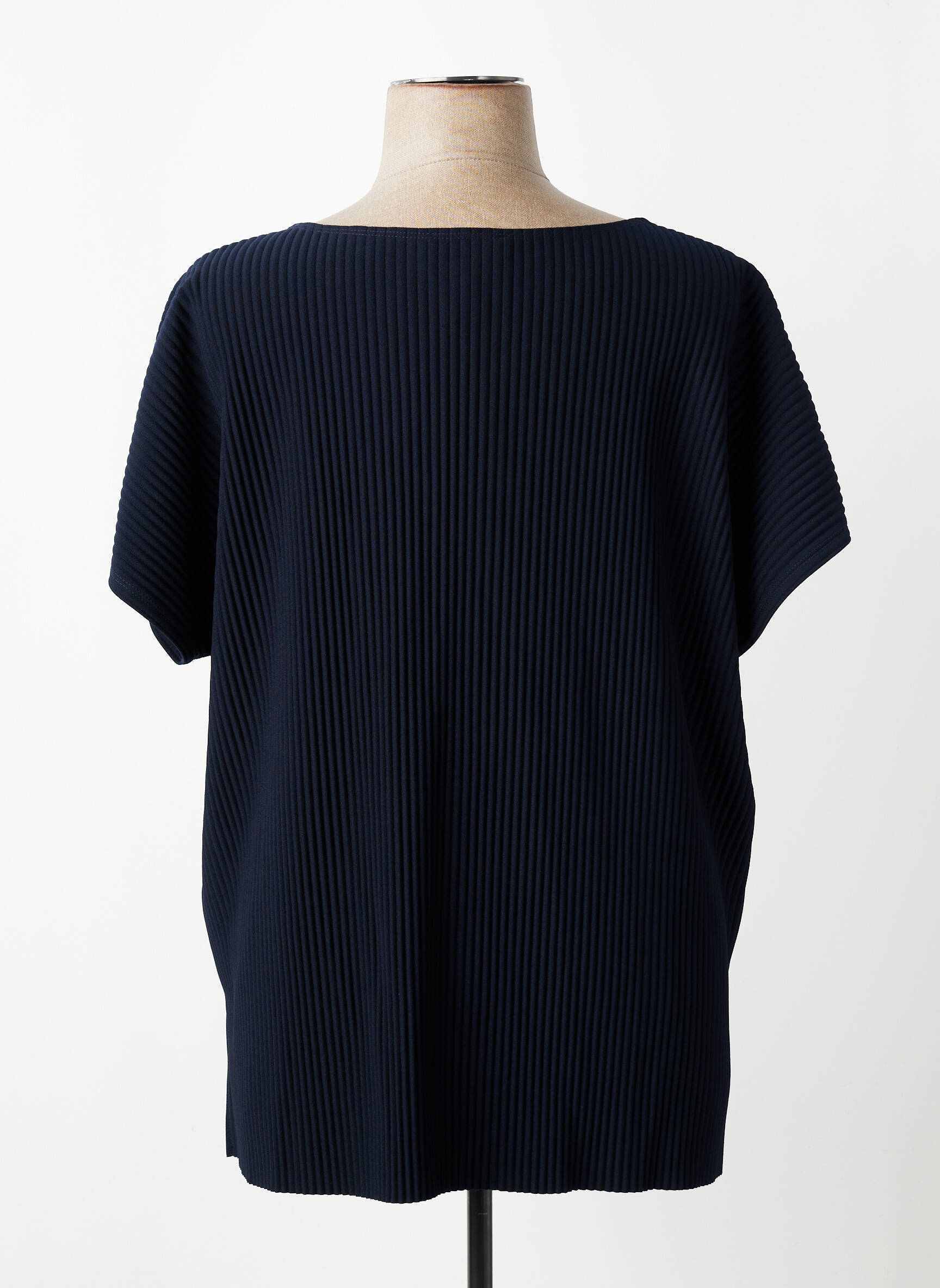 Top stretch manches courtes bleu JOSEPH RIBKOFF femme