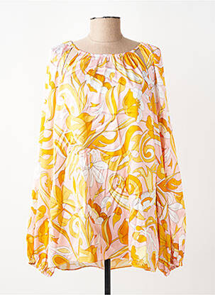 Blouse imprimé fantaisie manches longues orange HERZEN'S ANGELEGENHEIT femme