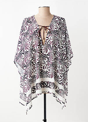 Poncho col v marron TWINSET femme