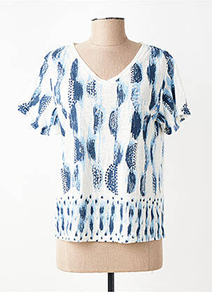 T-shirt imprimé fantaisie manches courtes bleu ANANKE femme