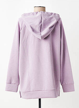 Sweat-shirt à capuche poches manches longues violet ELENA MIRO femme