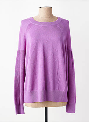 Pull resserrée sur le bas manches longues violet REPEAT femme