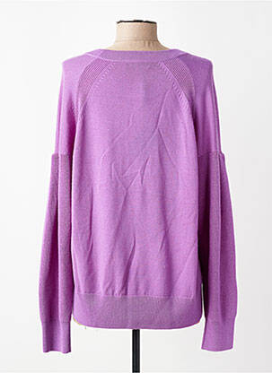 Pull resserrée sur le bas manches longues violet REPEAT femme